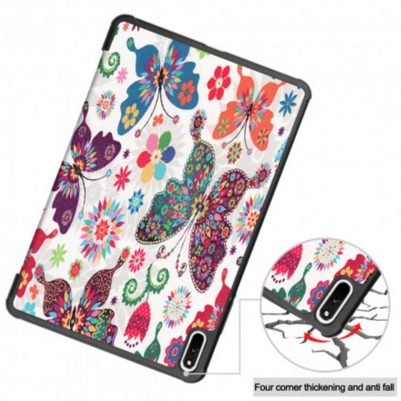 Cover Huawei MatePad 11 (2021) Retro Sommerfugle Og Blomster