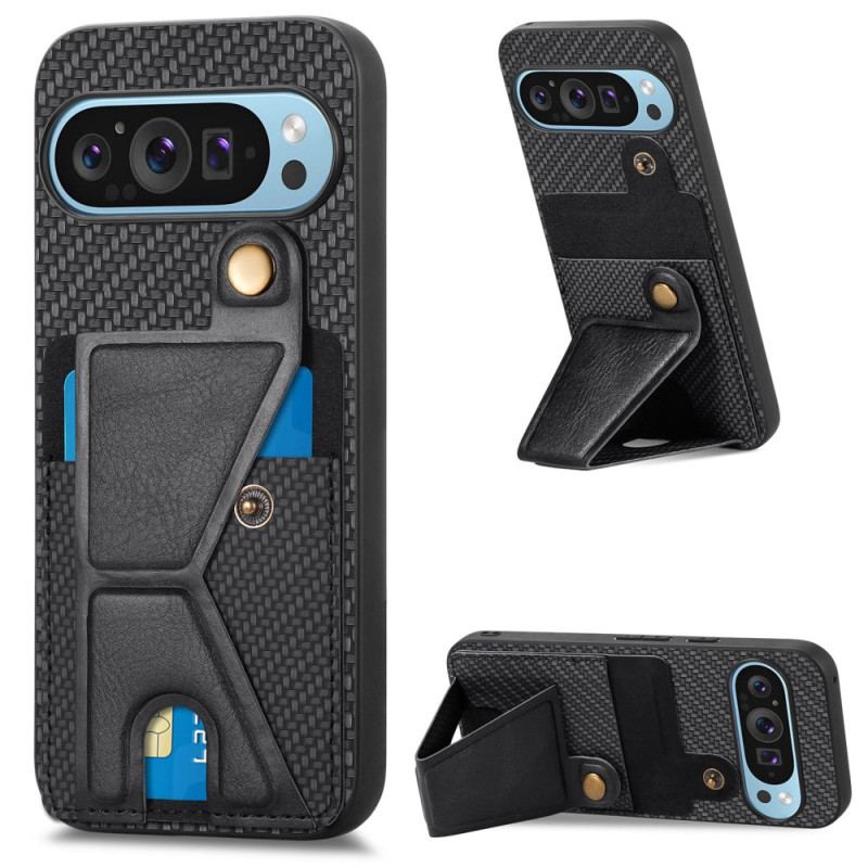 Cover Google Pixel 9 Pro Telefon Etui Kulfiberkortholder