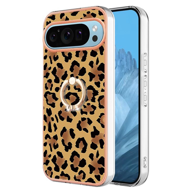 Cover Google Pixel 9 Pro Telefon Etui Leopardprint Ringholder