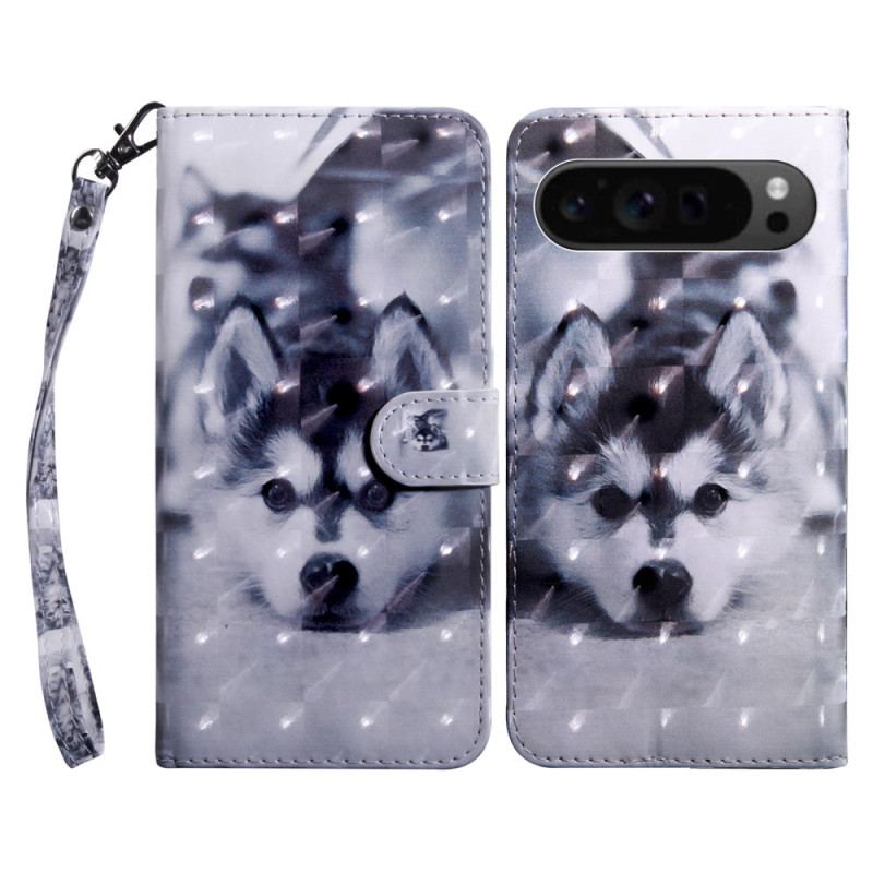 Læder Cover Google Pixel 9 Pro Telefon Etui Husky Med Rem