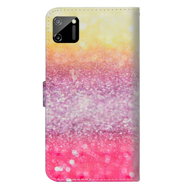 Læder Cover Realme C11 Magenta Glitter Gradient