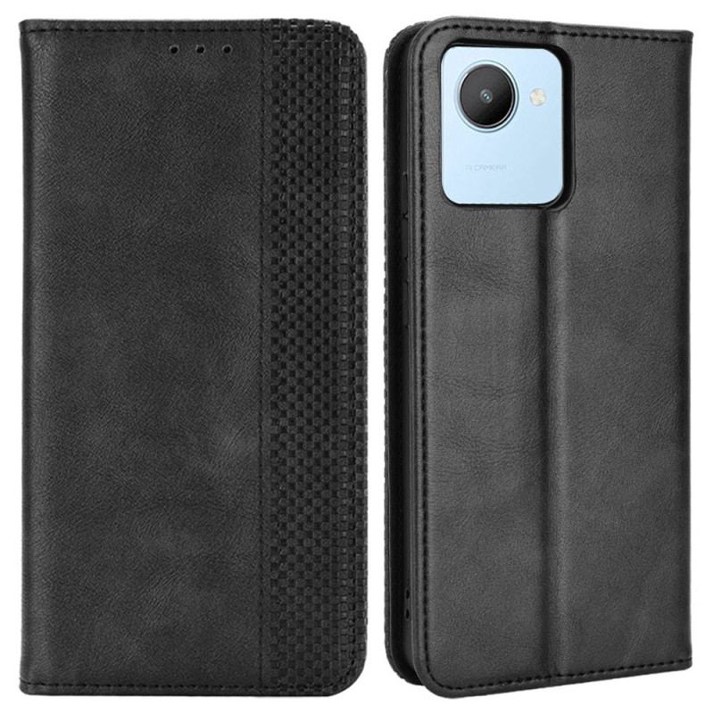 Cover Realme C30 Flip Cover Vintage-stil