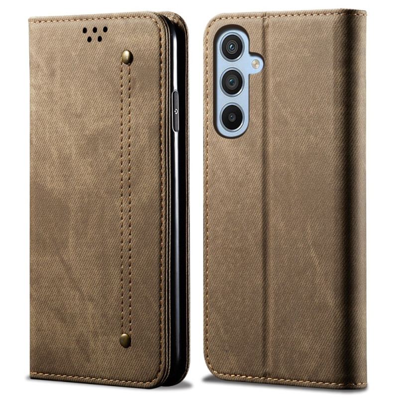 Flip Cover Samsung Galaxy M55 5g Jeansstof