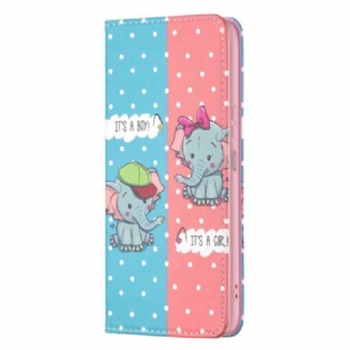 Cover Xiaomi Redmi 10C Flip Cover Baby Elefanter