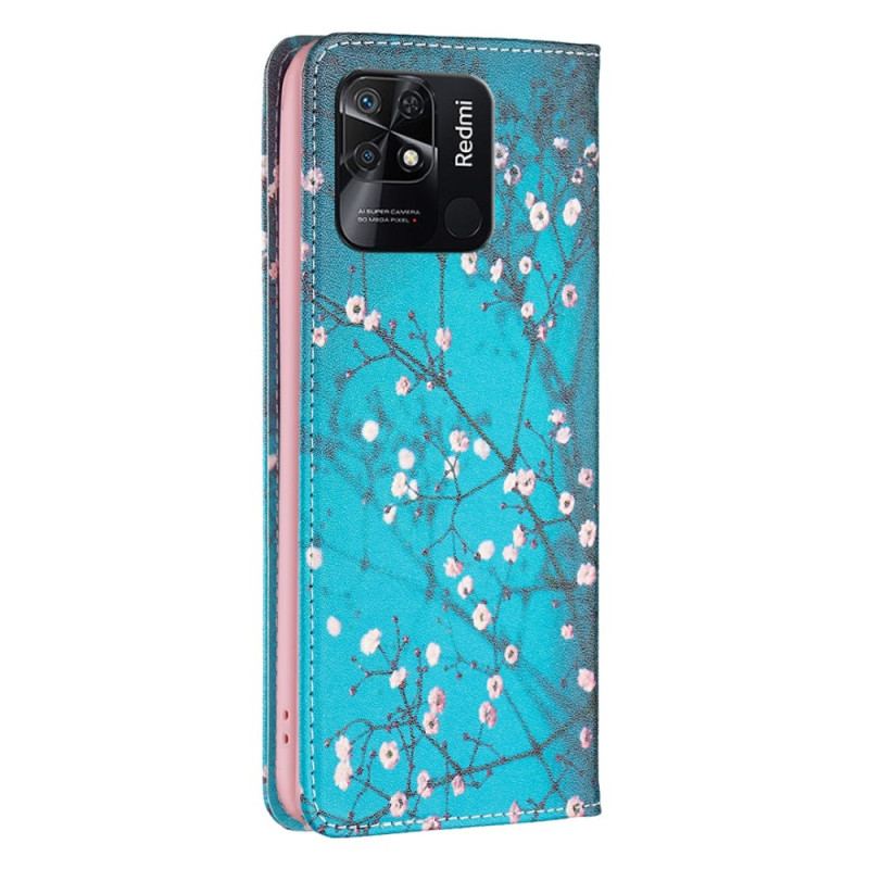 Cover Xiaomi Redmi 10C Flip Cover Blomsterbilleder