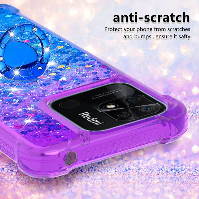 Cover Xiaomi Redmi 10C Glitter Ring-bracket