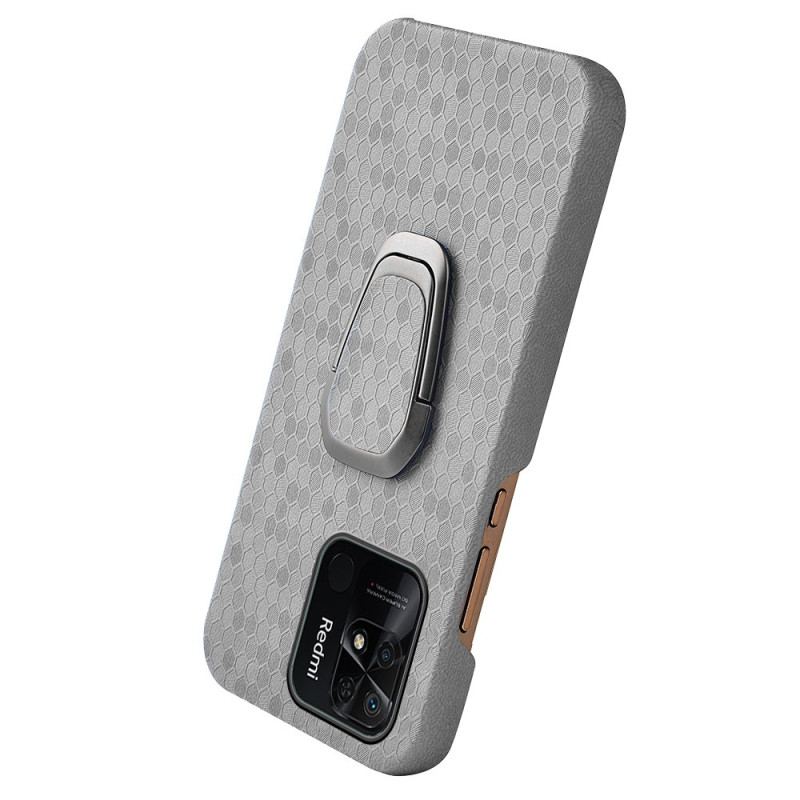 Cover Xiaomi Redmi 10C Honeycomb Med Ring-støtte