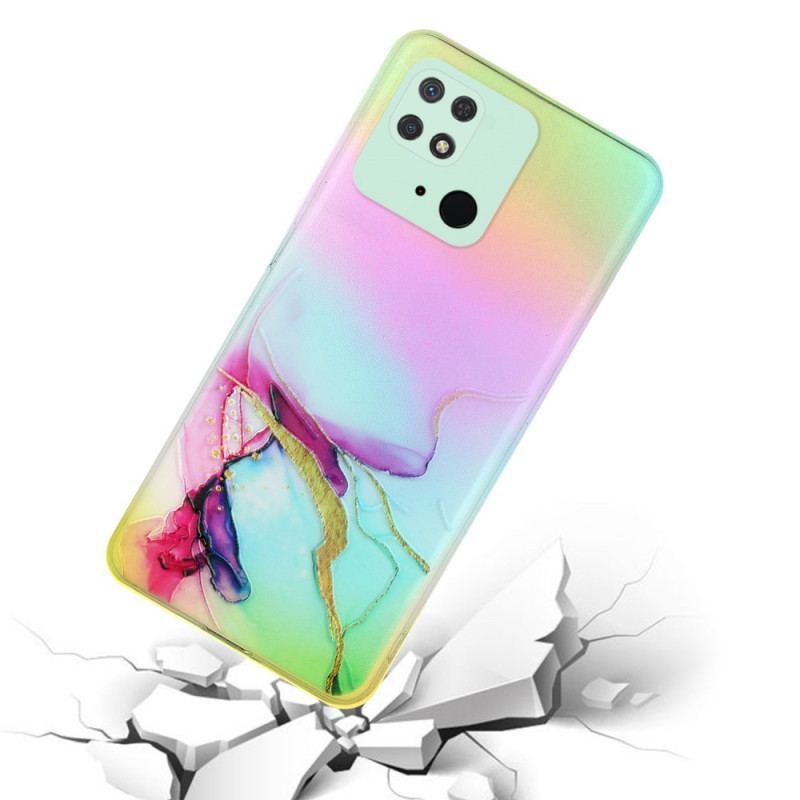 Cover Xiaomi Redmi 10C Marmor Kunst Lasereffekt