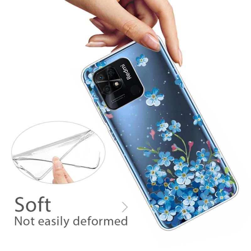 Cover Xiaomi Redmi 10C Sømløse Blå Blomster