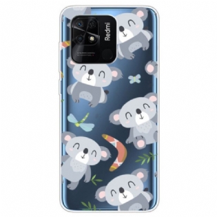 Cover Xiaomi Redmi 10C Sømløse Flere Koalaer
