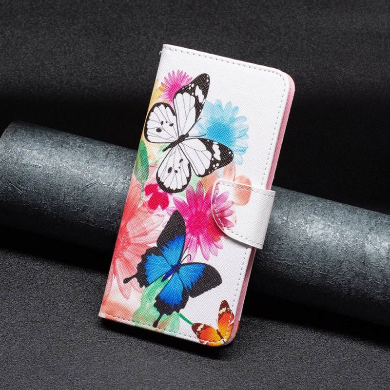 Flip Cover Xiaomi Redmi 10C Akvarel Sommerfugle