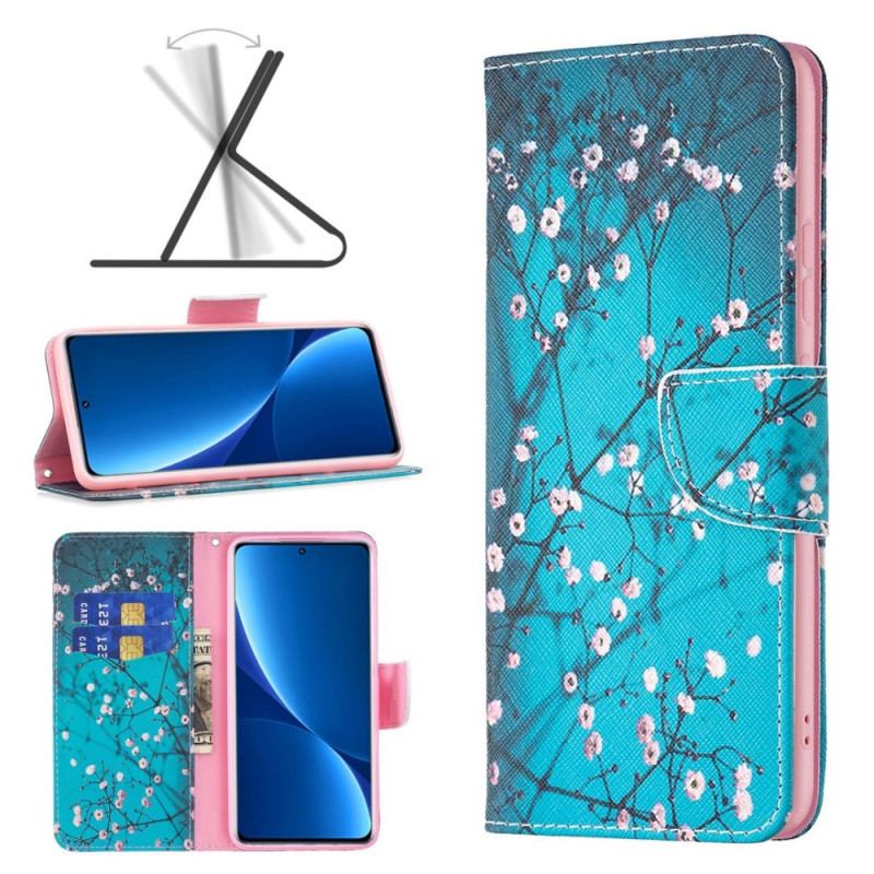 Flip Cover Xiaomi Redmi 10C Blomstrende Grene