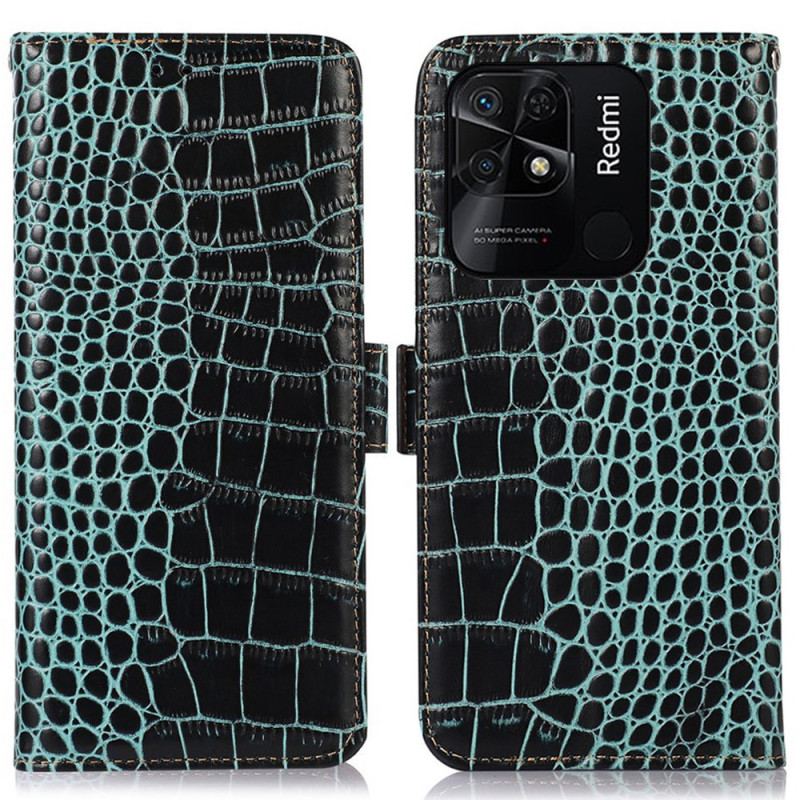 Flip Cover Xiaomi Redmi 10C Crocodile Style Rfid