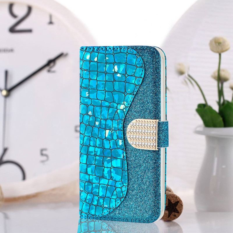 Flip Cover Xiaomi Redmi 10C Krokodille Diamanter