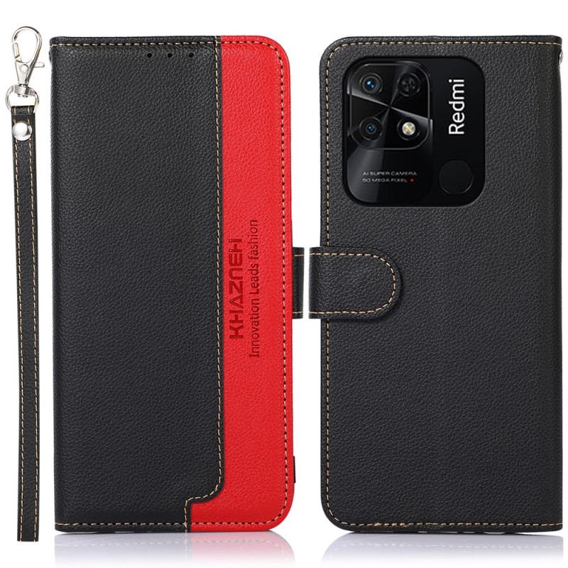 Flip Cover Xiaomi Redmi 10C Lychee Style Rfid Khazneh