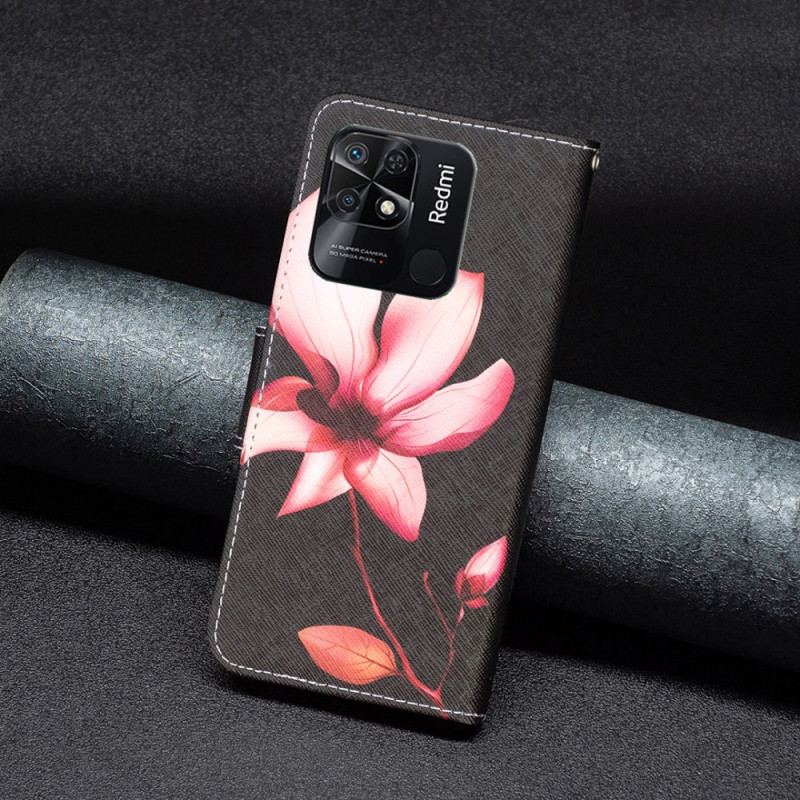 Flip Cover Xiaomi Redmi 10C Lyserød Blomst