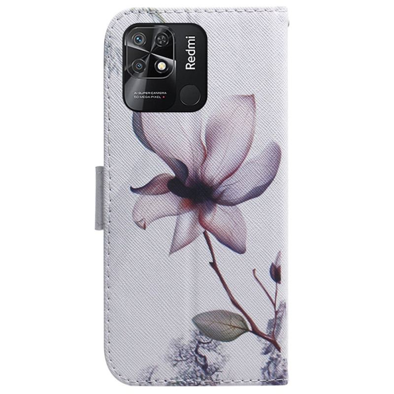 Flip Cover Xiaomi Redmi 10C Lyserød Blomst