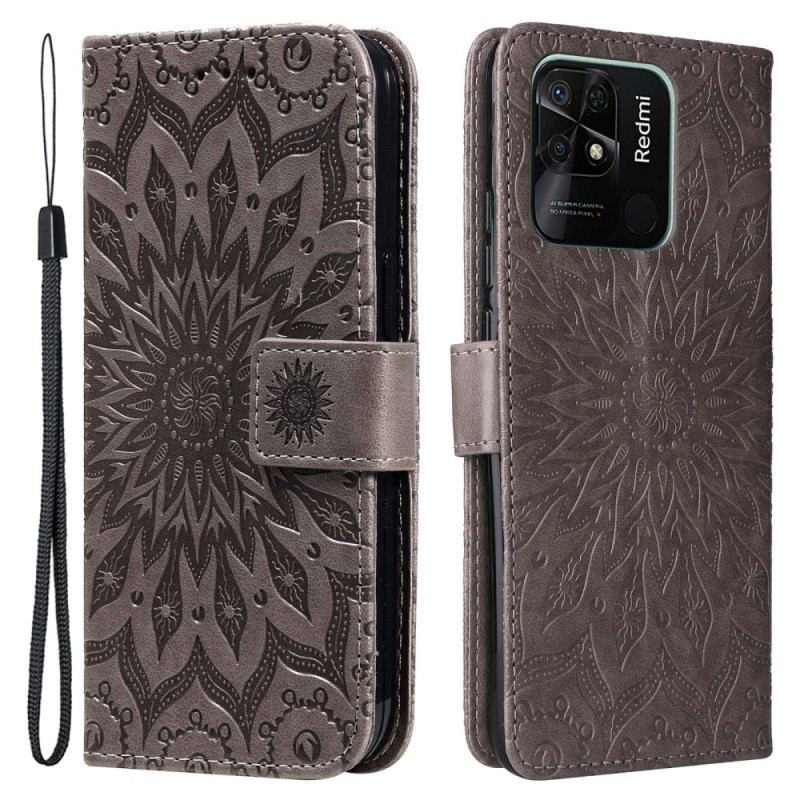 Flip Cover Xiaomi Redmi 10C Mandala Sun Med Snor