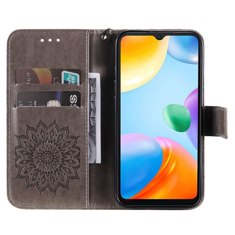 Flip Cover Xiaomi Redmi 10C Mandala Sun Med Snor