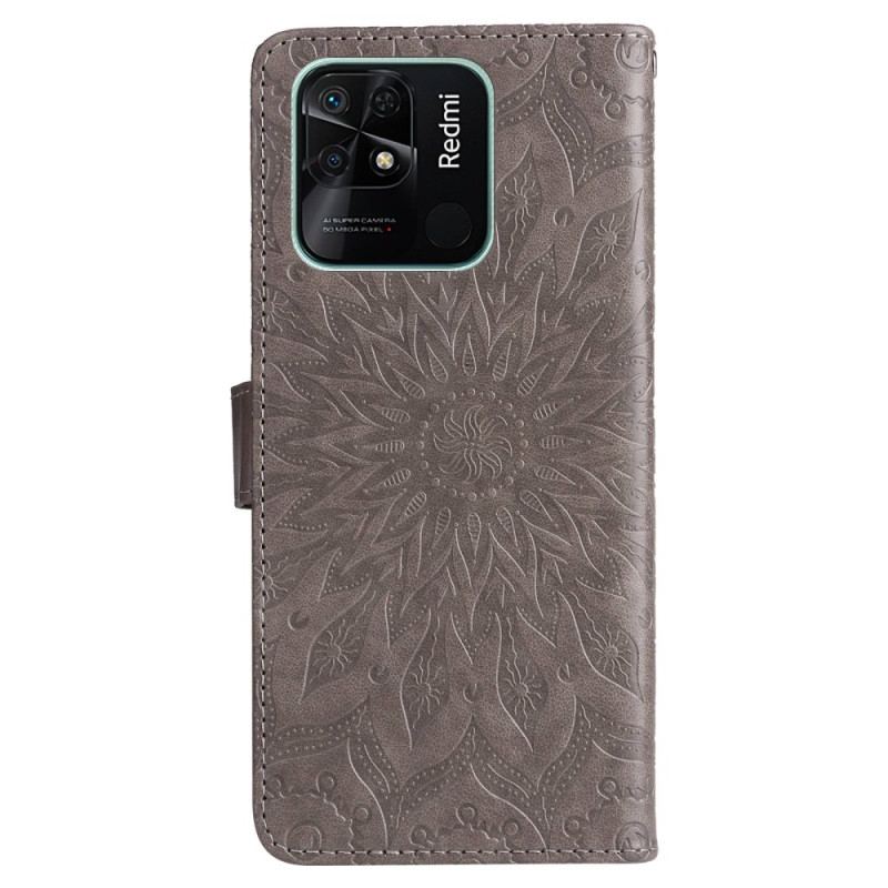 Flip Cover Xiaomi Redmi 10C Mandala Sun Med Snor