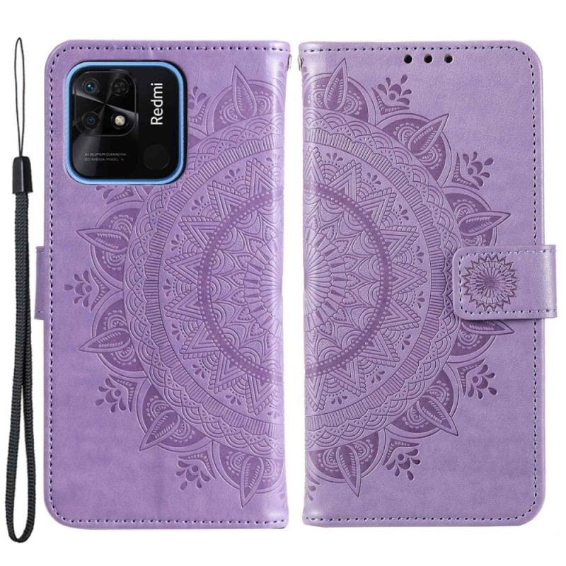 Flip Cover Xiaomi Redmi 10C Mandala Sun Med Snor