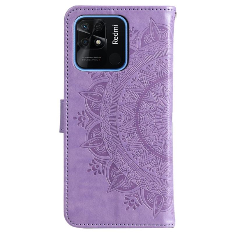 Flip Cover Xiaomi Redmi 10C Mandala Sun Med Snor