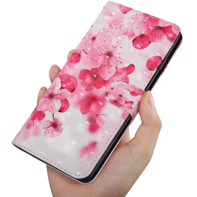 Flip Cover Xiaomi Redmi 10C Med Snor Rem Blomster