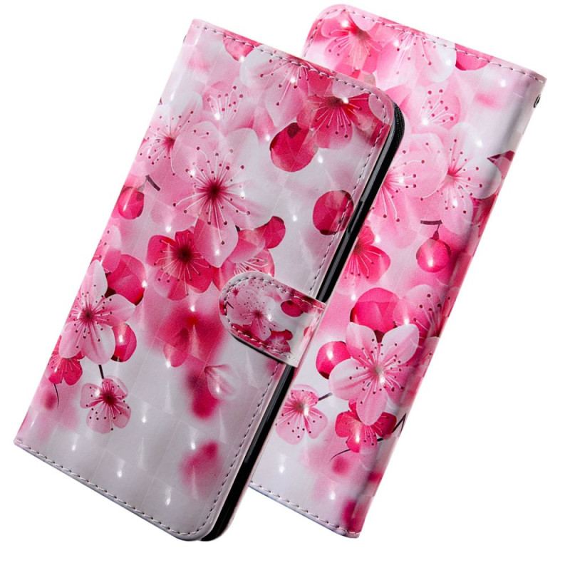 Flip Cover Xiaomi Redmi 10C Med Snor Rem Blomster