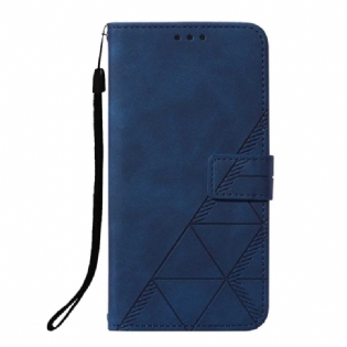 Flip Cover Xiaomi Redmi 10C Med Snor Rem Trekanter