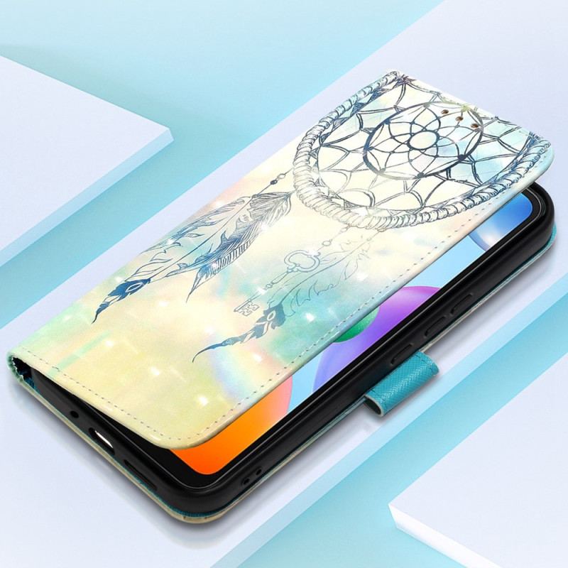 Flip Cover Xiaomi Redmi 10C Med Snor Strap Dream Catcher