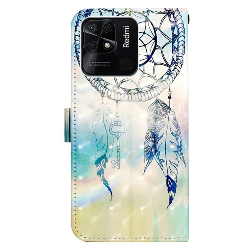 Flip Cover Xiaomi Redmi 10C Med Snor Strap Dream Catcher