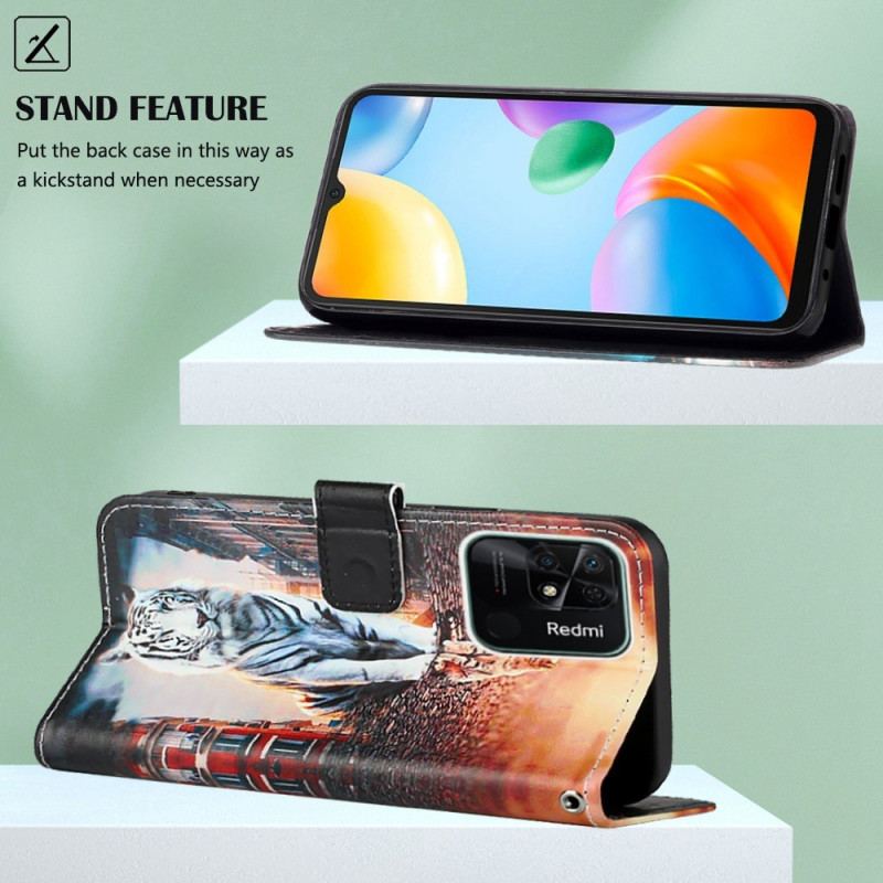 Flip Cover Xiaomi Redmi 10C Med Snor Strappy Kitten Dream