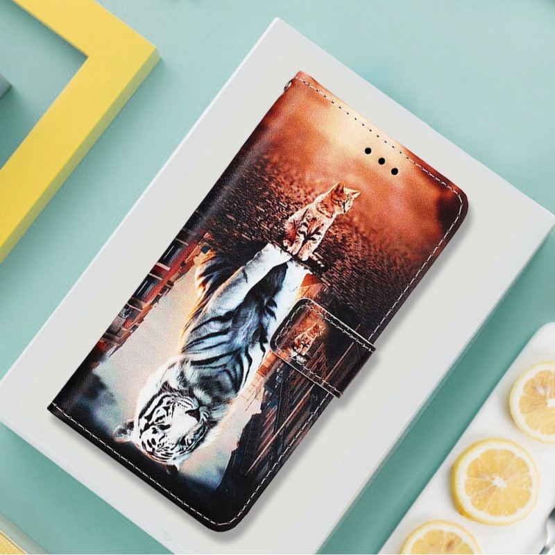 Flip Cover Xiaomi Redmi 10C Med Snor Strappy Kitten Dream