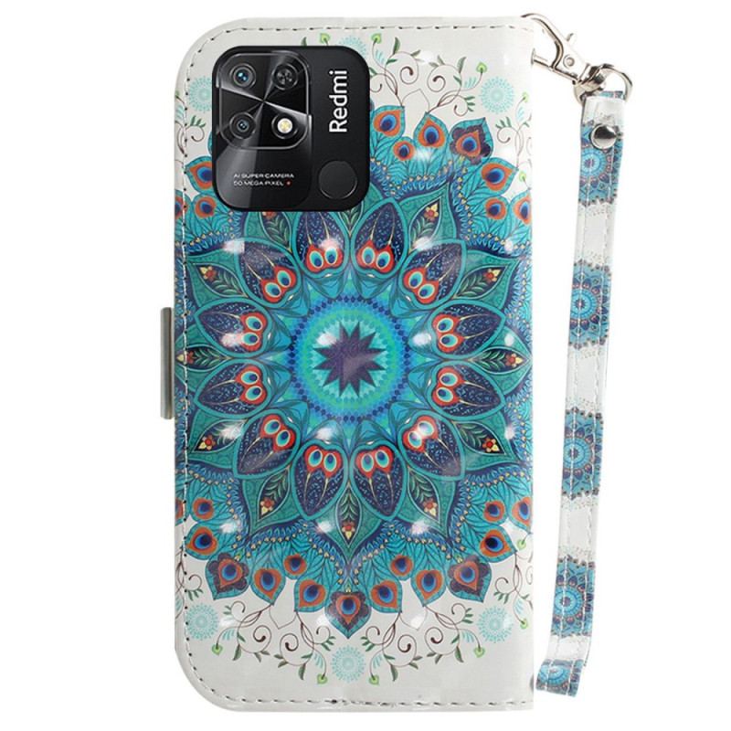 Flip Cover Xiaomi Redmi 10C Med Snor Strappy Mandala