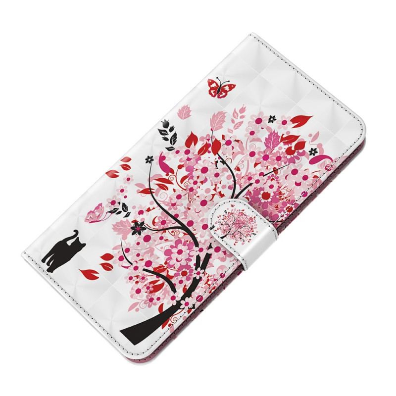 Flip Cover Xiaomi Redmi 10C Med Snor Strappy Rose Tree