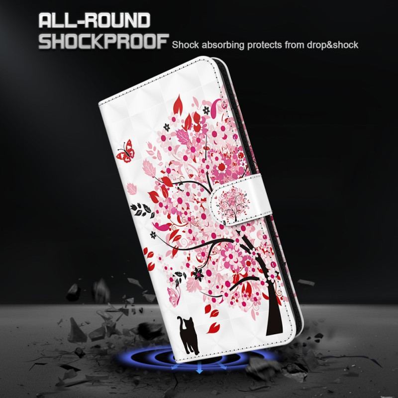 Flip Cover Xiaomi Redmi 10C Med Snor Strappy Rose Tree