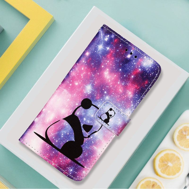 Flip Cover Xiaomi Redmi 10C Med Snor Strappy Space Panda