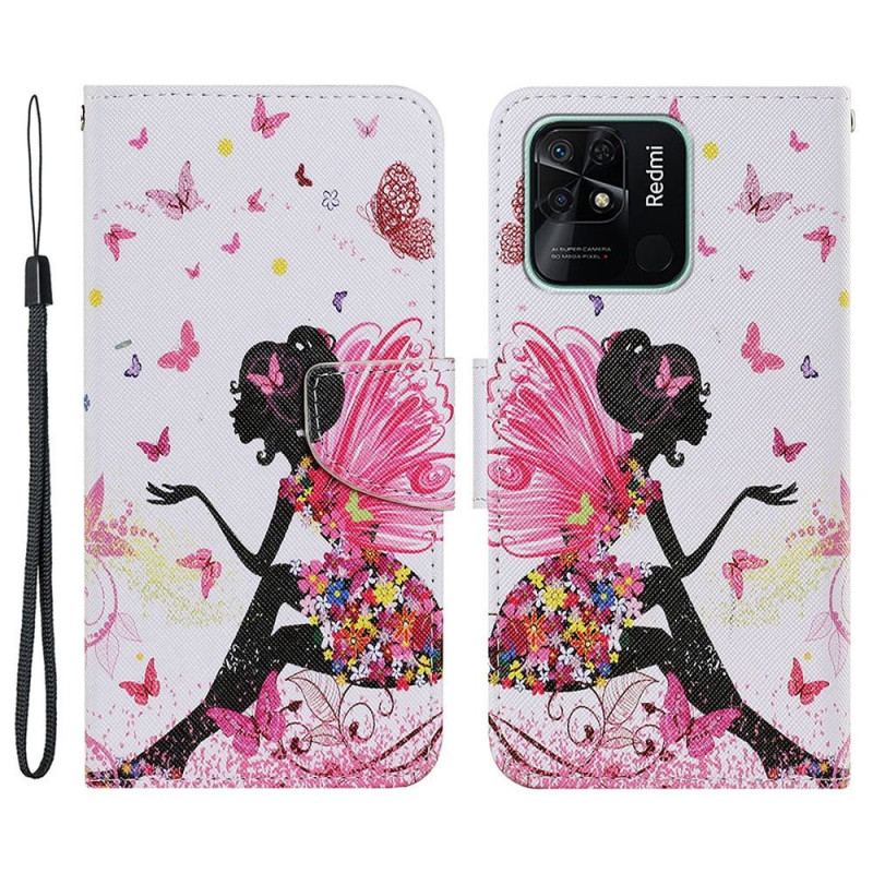 Flip Cover Xiaomi Redmi 10C Med Snor Thong Fairy