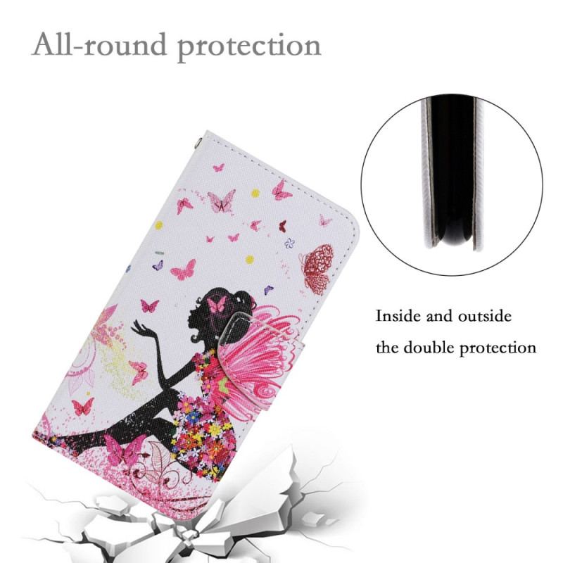 Flip Cover Xiaomi Redmi 10C Med Snor Thong Fairy