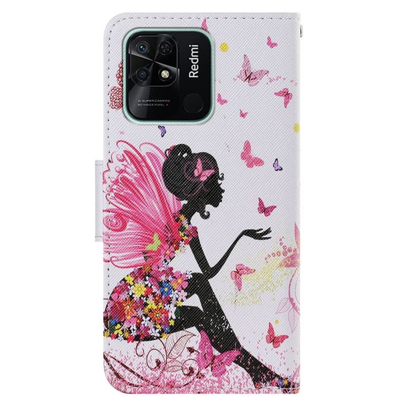 Flip Cover Xiaomi Redmi 10C Med Snor Thong Fairy