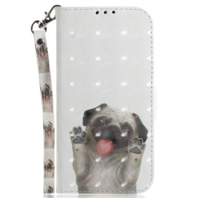 Flip Cover Xiaomi Redmi 10C Med Snor Thong Pug