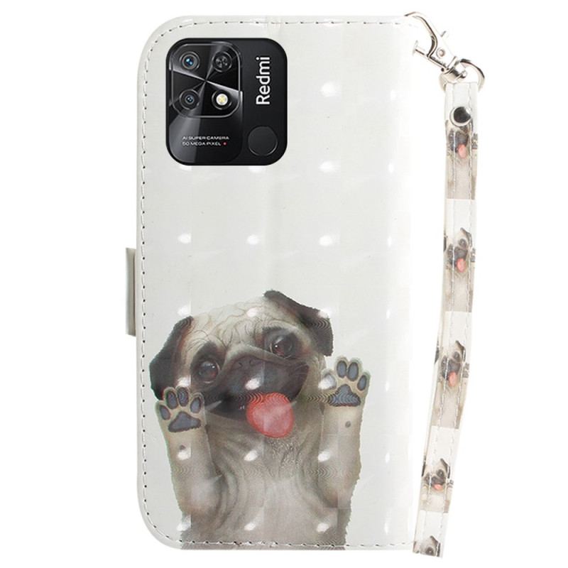 Flip Cover Xiaomi Redmi 10C Med Snor Thong Pug