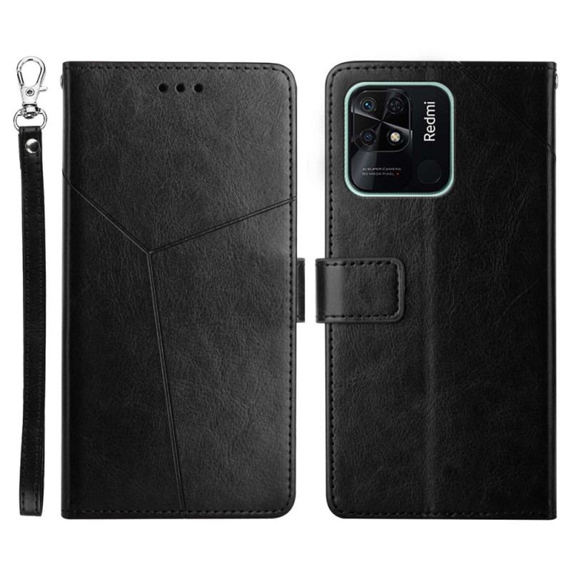 Flip Cover Xiaomi Redmi 10C Med Snor Y Strappy Design