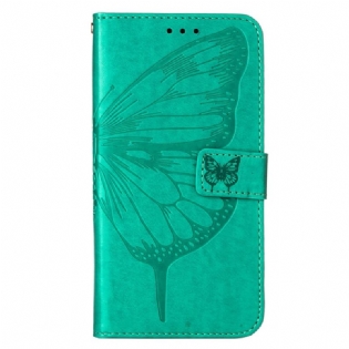 Flip Cover Xiaomi Redmi 10C Sommerfugledesign Med Snor