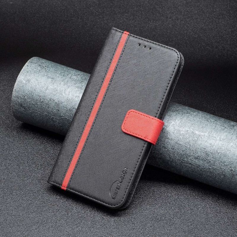 Flip Cover Xiaomi Redmi 10C Tekstureret Imiteret Læder Binfen Farve