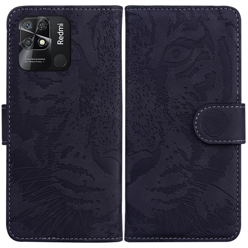 Flip Cover Xiaomi Redmi 10C Tiger Fodaftryk