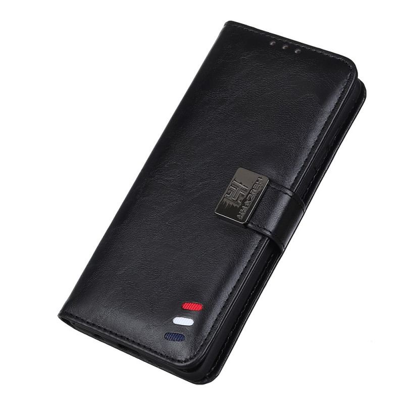 Flip Cover Xiaomi Redmi 10C Trefarvet Lædereffekt