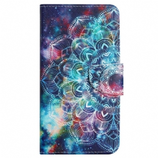 Læder Cover Xiaomi Redmi 10C Med Snor Strappy Mandala