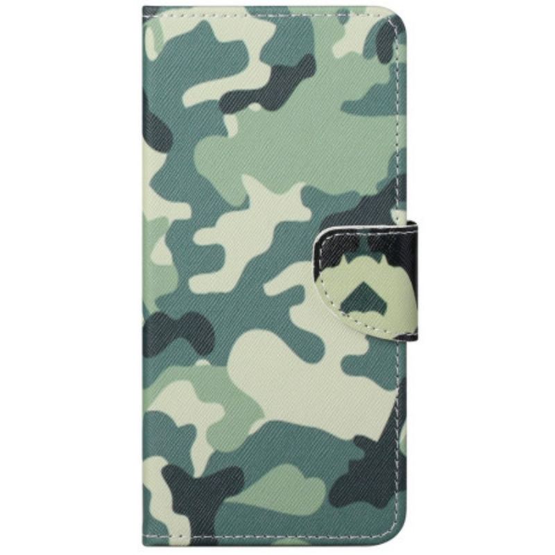 Læder Cover Xiaomi Redmi 10C Militær Camouflage