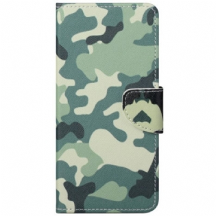 Læder Cover Xiaomi Redmi 10C Militær Camouflage